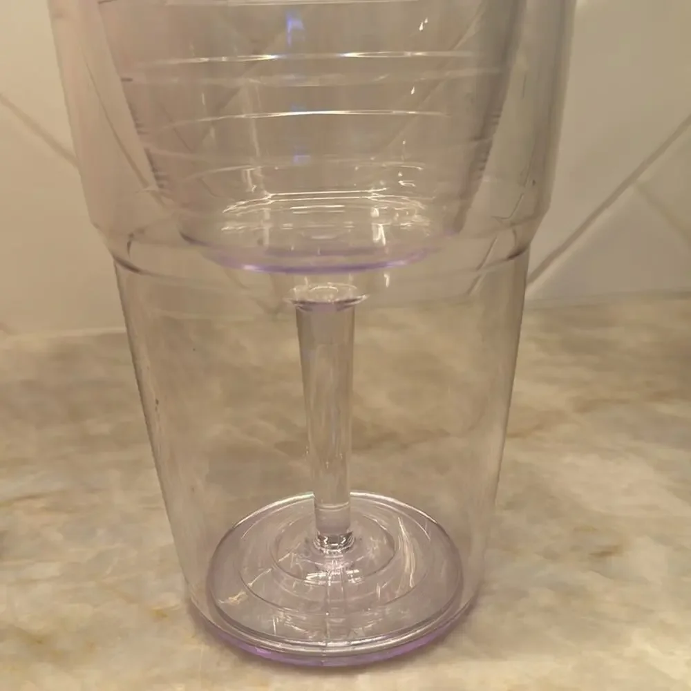 TERVIS Tumbler 16 oz Clear Encased Wine Glass Goblet Cup UT Texas Longhorn - Picture 3 of 4